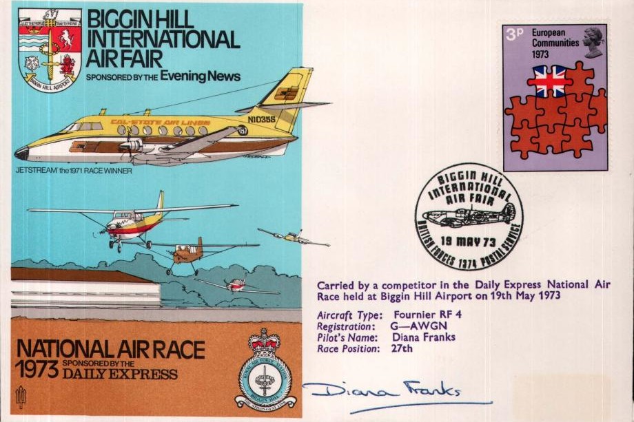 Biggin Hill Air Fair 1973 cover Sgd Diana Franks
