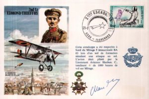 Lt Edmond Thieffry cover Unknown sig