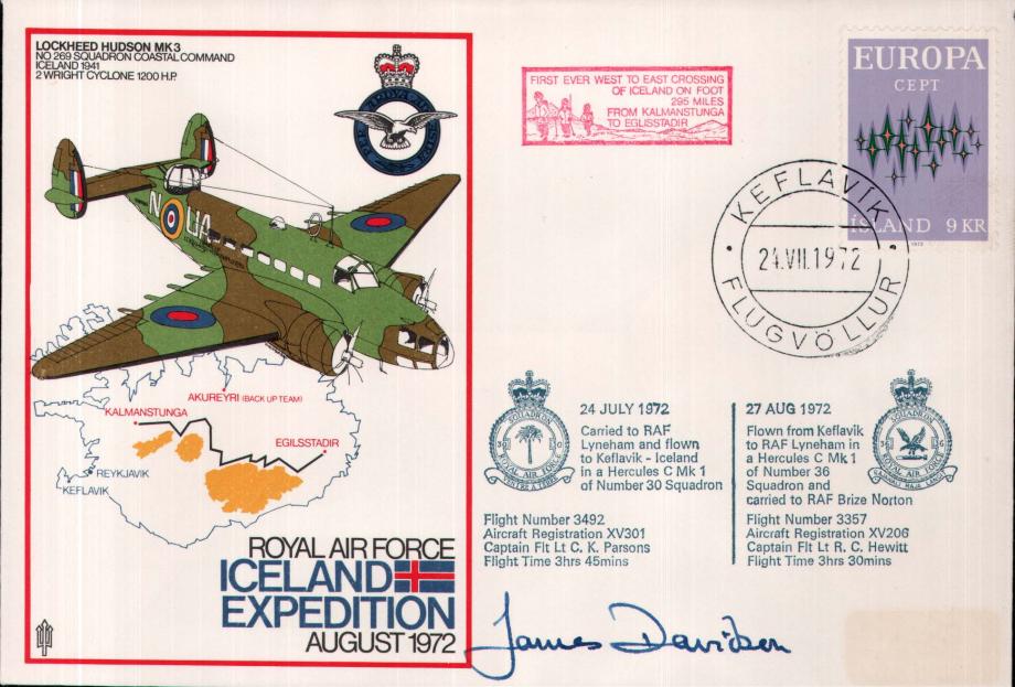 RAF Iceland cover Sgd J Davidson