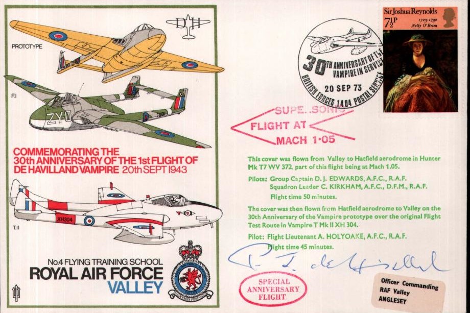 RAF Valley cover Sgd Peter De Havilland