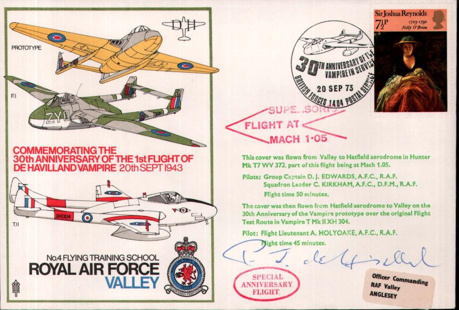 RAF Valley cover Sgd Peter De Havilland