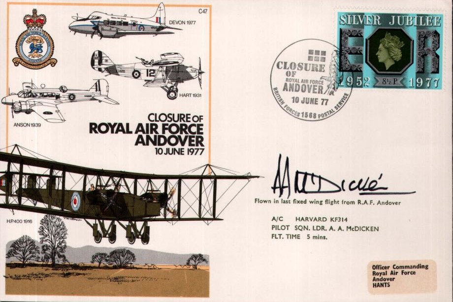 RAF Andover cover Sgd A A McDicken