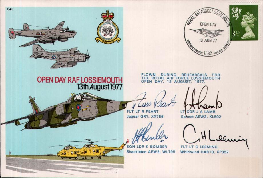 RAF Lossiemouth 1977 cover Sgd 4 pilots