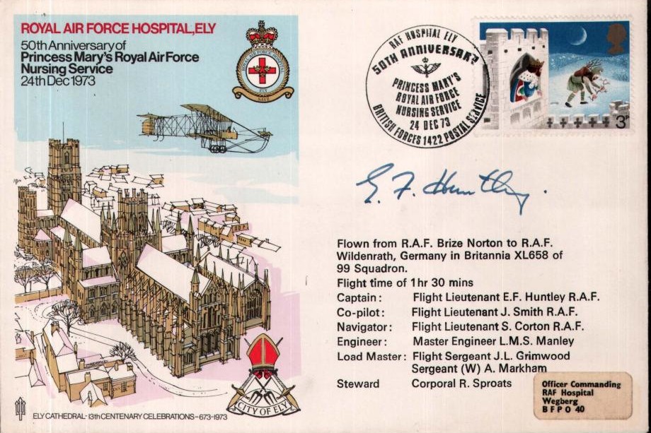 RAF Hospital Ely cover Sgd E F Huntley