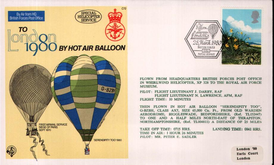To London by Hot Air Balloon 1980 cover