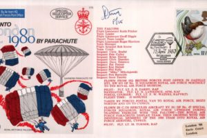 To London by Parachute 1980 cover Sgd crew