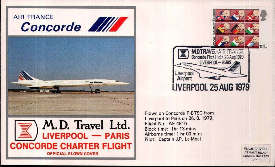 Concorde cover Liverpool - Paris