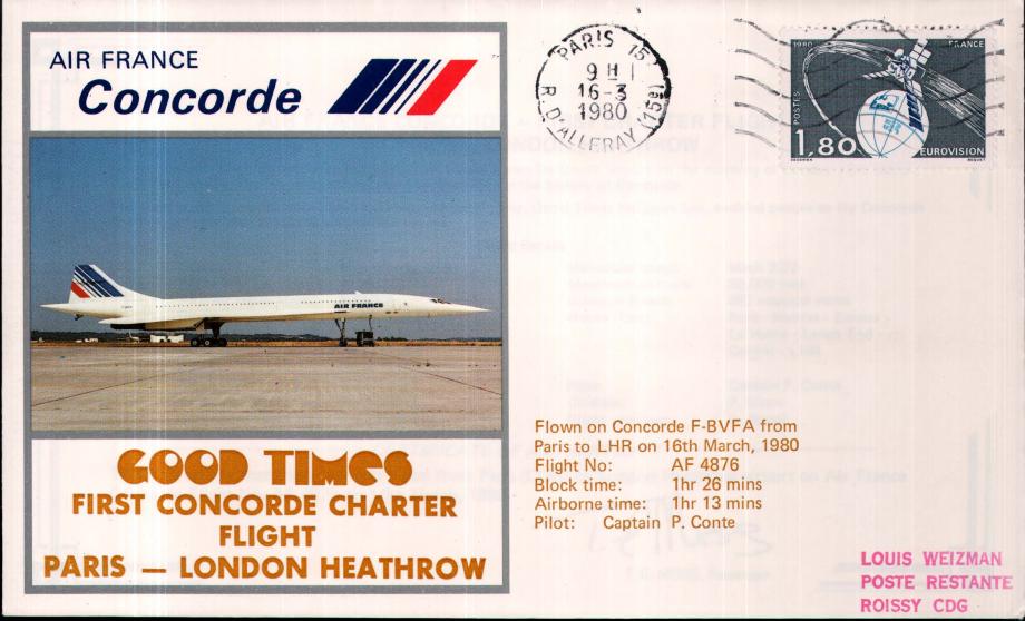 Concorde cover Paris - London