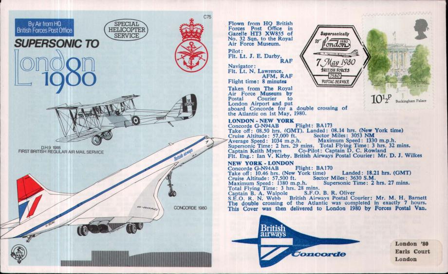 Concorde cover London - New York - London