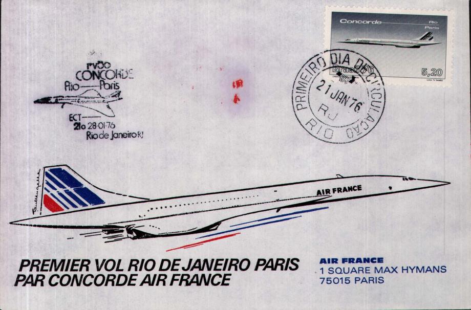 Concorde cover Rio De Janeiro-Paris