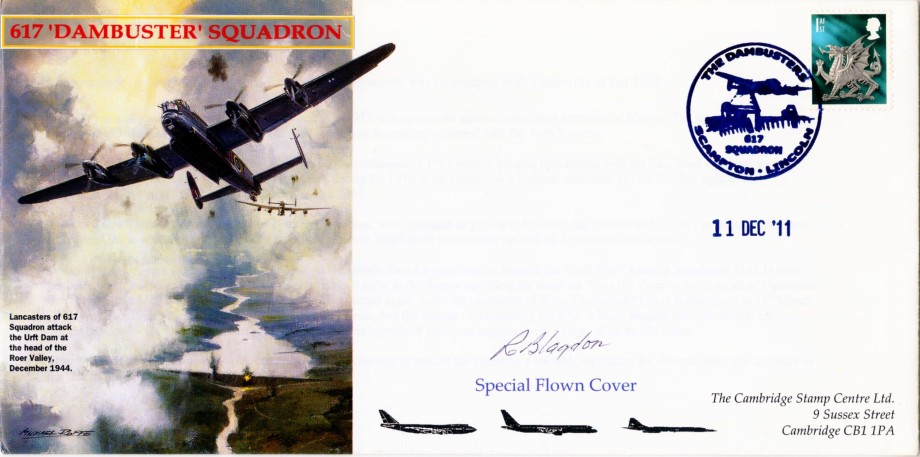 Dambusters 617 Squadron Cover Signed Reg Blagdon