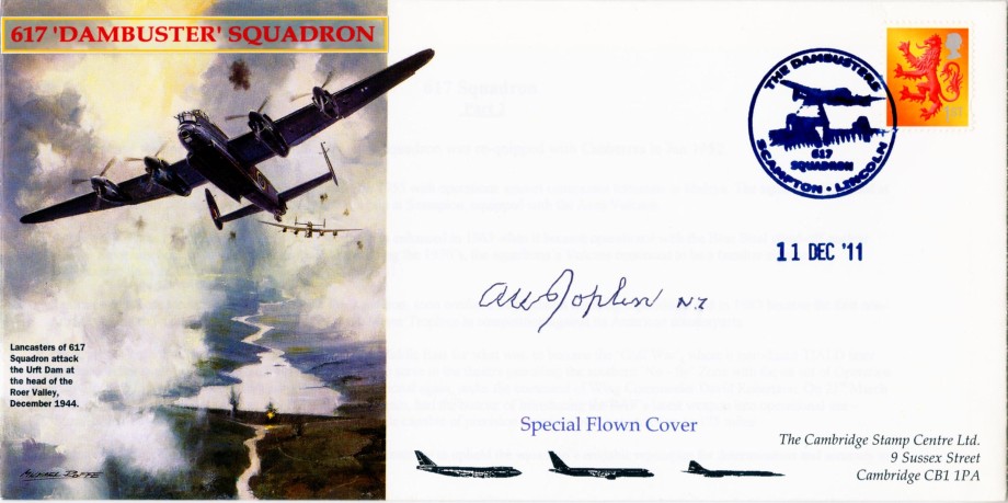 Dambusters 617 Squadron Cover Signed A W Joplin