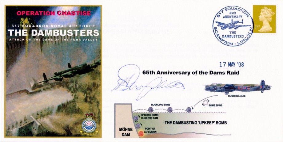 Dambusters 617 Squadron Cover Signed Adj H Humphries 617 Squadron