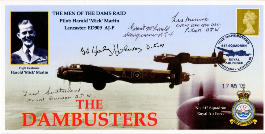 Dambusters 617 Squadron Cover Signed 4 Dambusters