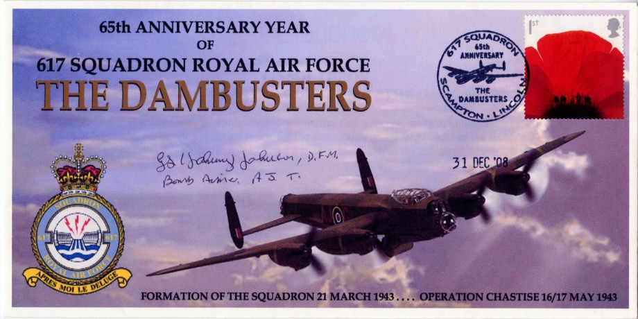 Dambusters 617 Squadron Cover Signed G L Johnson Mohne Dam Chastise