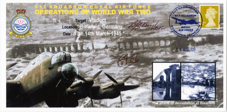 Dambusters 617 Squadron Cover Signed C Cole And B Bird