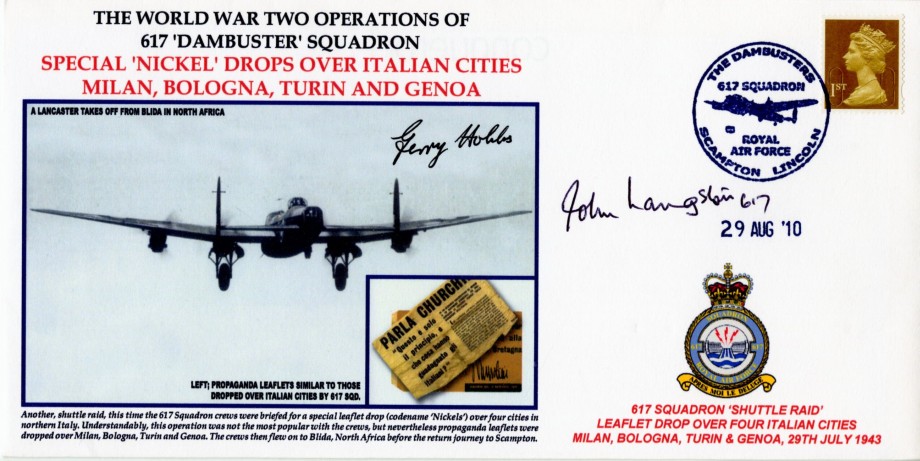 Dambusters 617 Squadron Cover Signed G Hobbs and J Langston