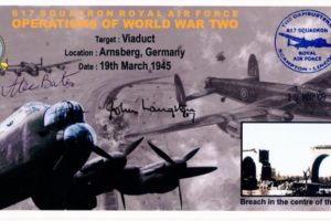 Dambusters 617 Squadron Cover Signed Bates and Langston Arnsburg