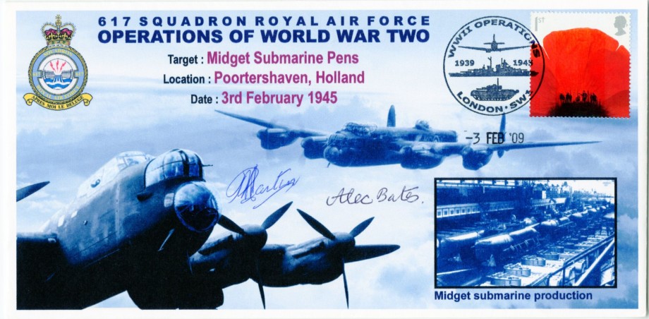 Dambusters 617 Squadron Cover Signed Martin And Bates Poortershaven