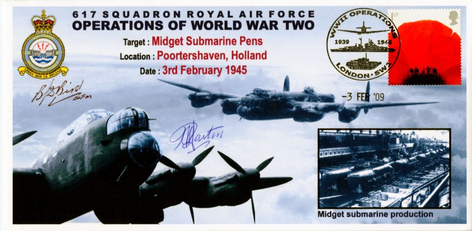 Dambusters 617 Squadron Cover Signed Martin And Bird Poortershaven