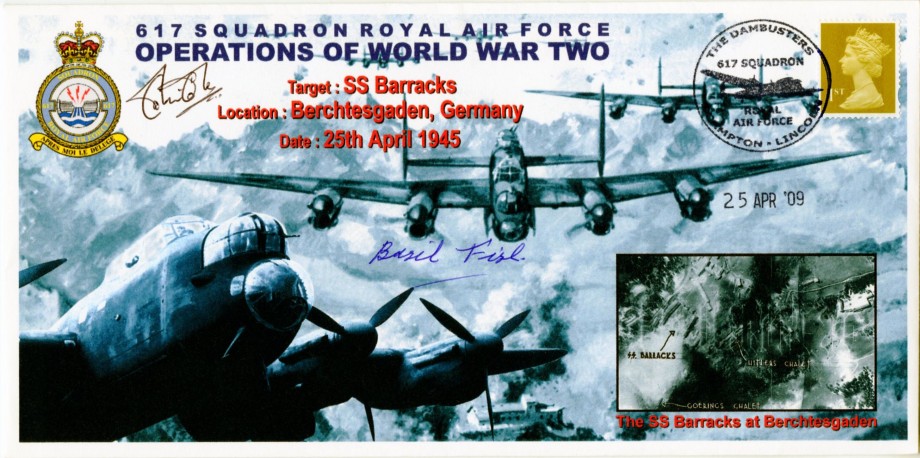 Dambusters 617 Squadron Cover Signed Basil Fish And C Cole Berchtesgaden