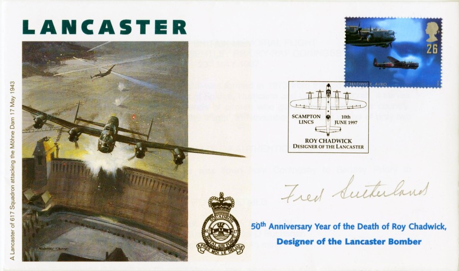 Dambusters 617 Squadron Cover Signed Fred Sutherland