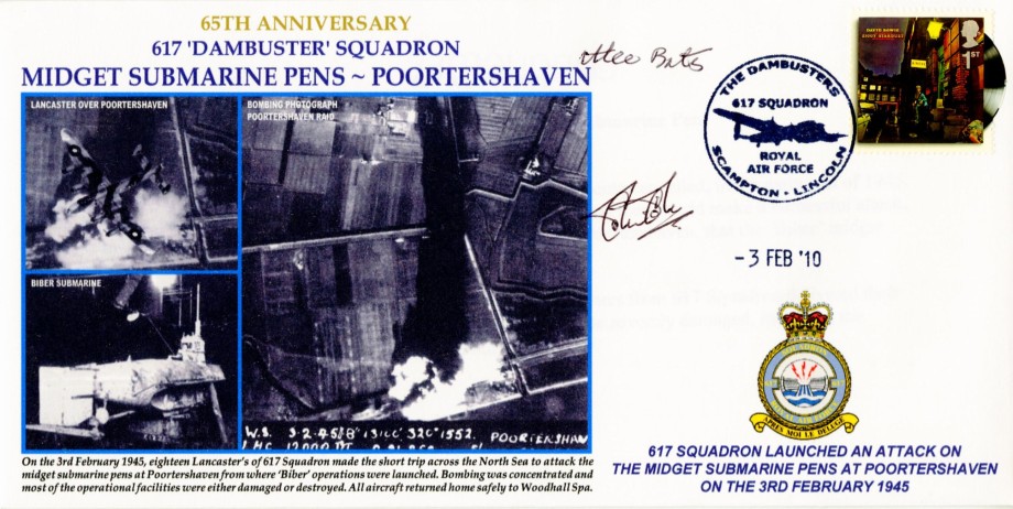 Dambusters 617 Squadron Cover Signed C Cole And A Bates