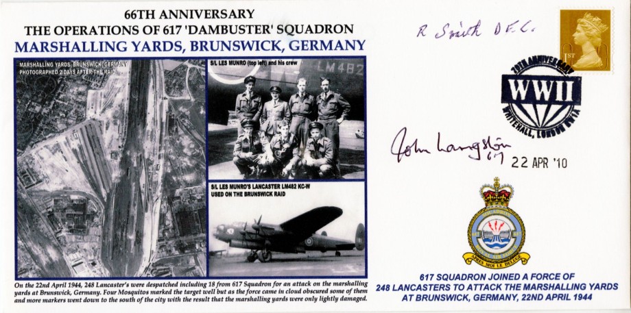 Dambusters 617 Squadron Cover Signed Smith And Langston