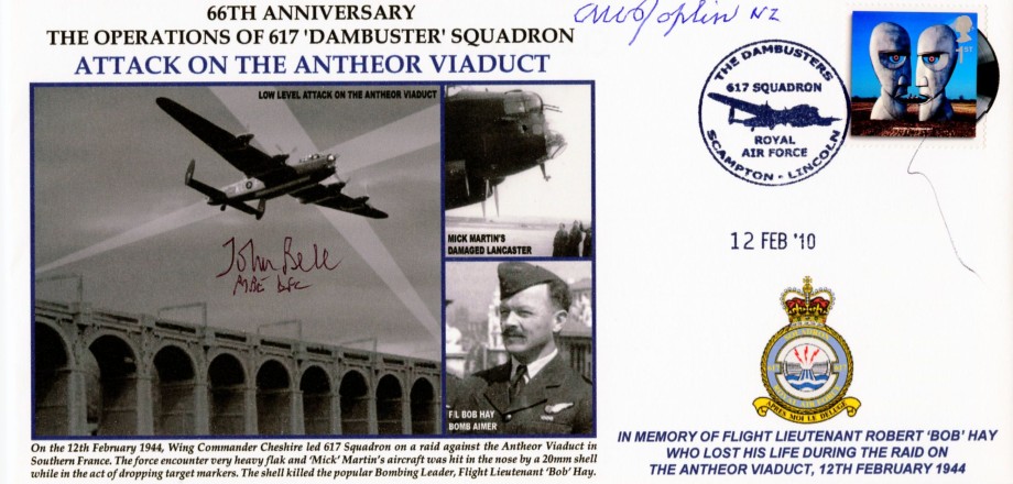 Dambusters 617 Squadron Cover Signed Bell And Joplin