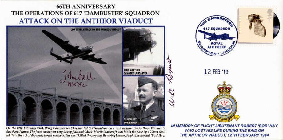 Dambusters 617 Squadron Cover Signed Bell And Rupert