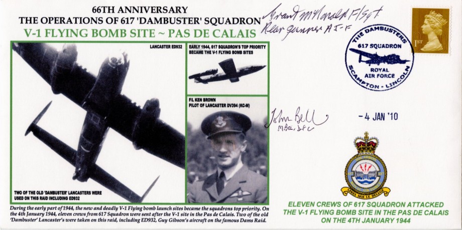 Dambusters 617 Squadron Cover Signed Bell And McDonald