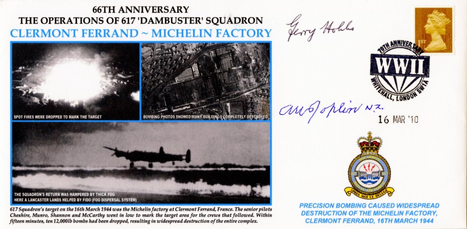 Dambusters 617 Squadron Cover Signed Hobbs And Joplin