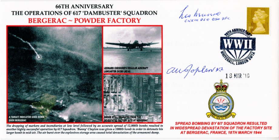 Dambusters 617 Squadron Cover Signed Munro And Joplin