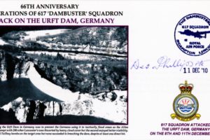 Dambusters 617 Squadron Cover Signed Des Phillips Urft Dam