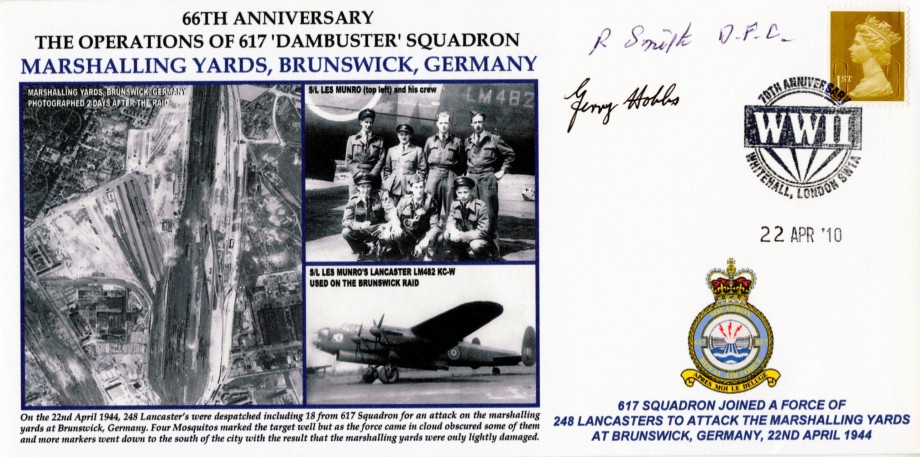 Dambusters 617 Squadron Cover Signed Smith And Hobbs