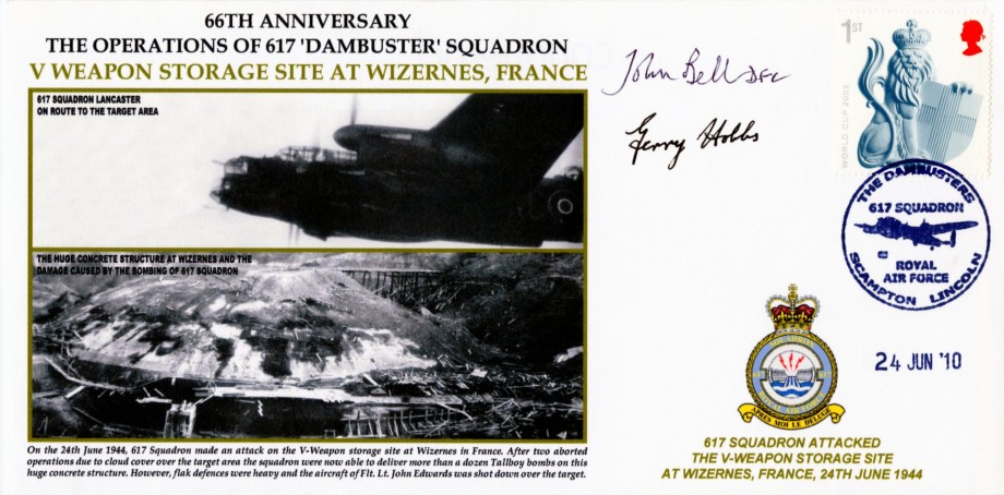 Dambusters 617 Squadron Cover Signed Bell And Hobbs