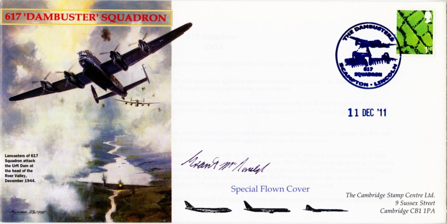 Dambusters 617 Squadron cover Signed Grant McDonald