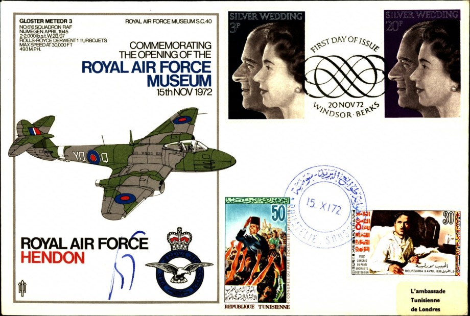 RAF Museum cover Sgd Tunisian Ambassador