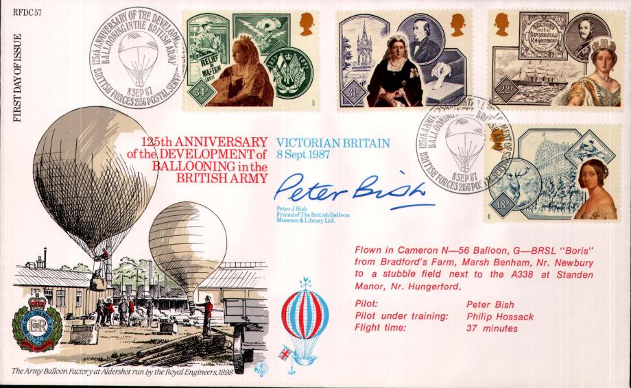 Ballooning in the British Army FDC Pilot signed Mr P Bish