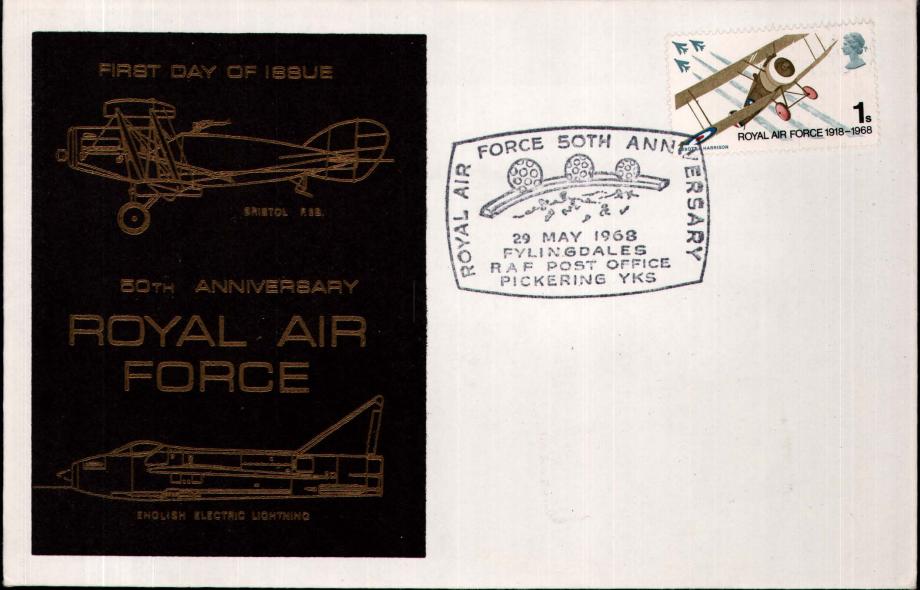 RAF Golden Jubilee FDC RAF Fylingdales Postmark