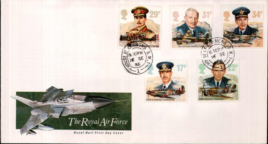 The RAF - 16th September 1986 FDC House of Commons postmark