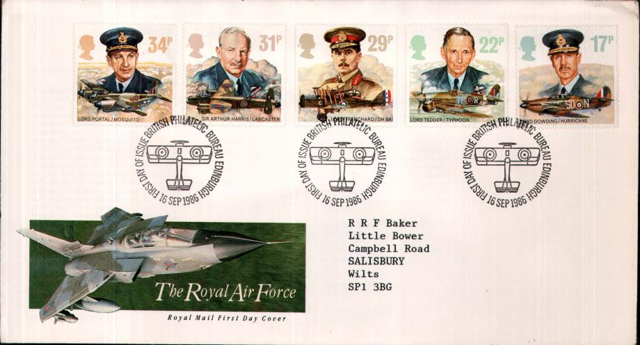 The RAF Cover - 16th September 1986 FDC 