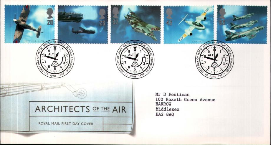 Architects of the Air - 10th June 1997 FDC Edinburgh postmark