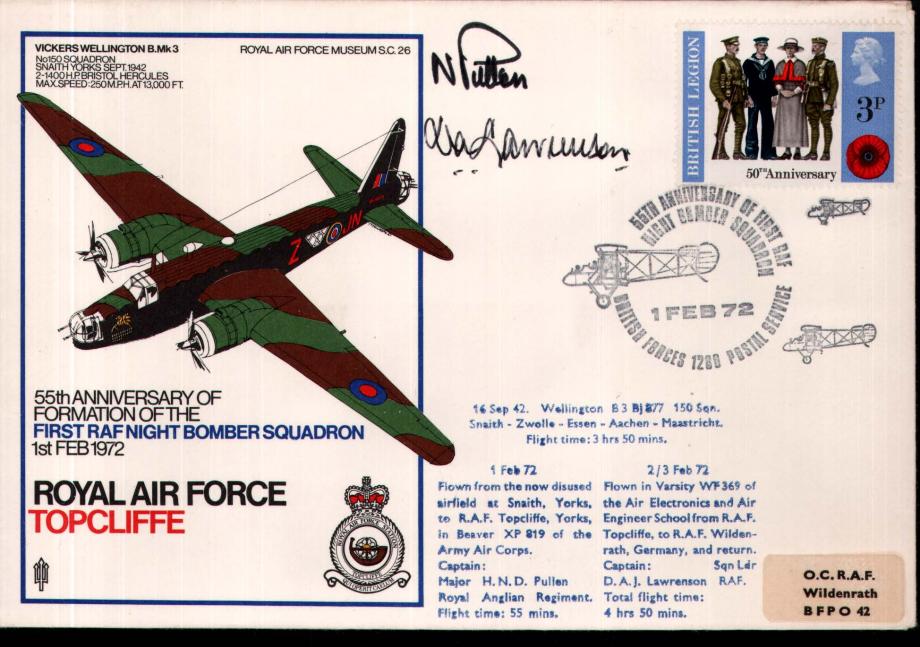 First RAF Night Bomber Squadron cover Sgd by 2