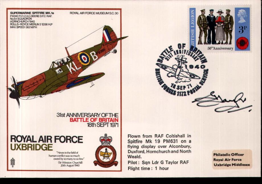 Battle of Britain cover Sgd by G Taylor