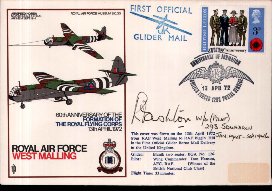 Royal Flying Corps cover Sgd R Ashton