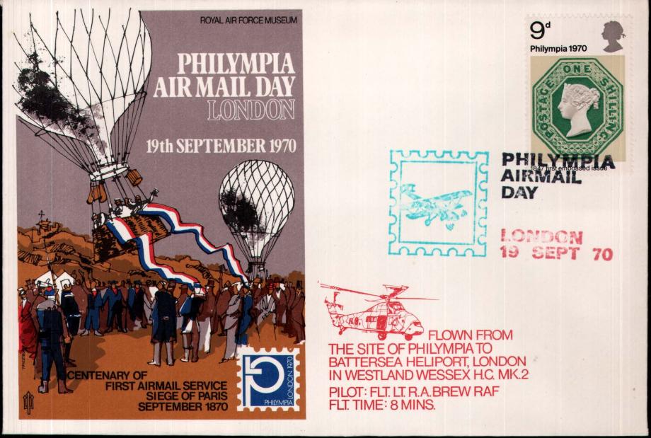 Helicopters cover Philympia 1970