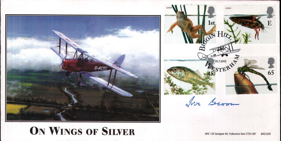 Tiger Moth de Havilland DH82 cover Sgd Sir Ivor Broom