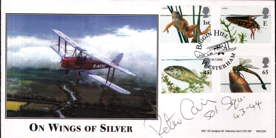 Tiger Moth de Havilland DH82 cover Sgd 501 Sq member