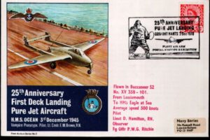 First Deck Landing by Jet 1945 cover